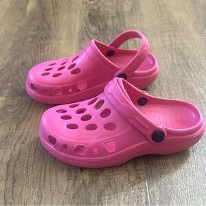 Kids Pink Slip-On Clogs with Back Strap